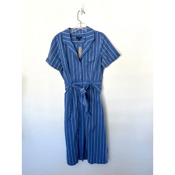 J. Crew Patch Pocket Poplin Shirt Dress NWT Size 4 - Picture 3 of 12